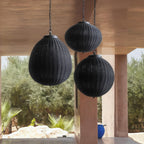 Black Woven Pendant Light Outdoor Waterproof Ceiling Light