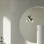 Black Small Pendant Light Cylindrical Design Ceiling Light