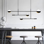 Chic Modern Adjustable Color Temperature LED Iron Linear Pendant Lamp
