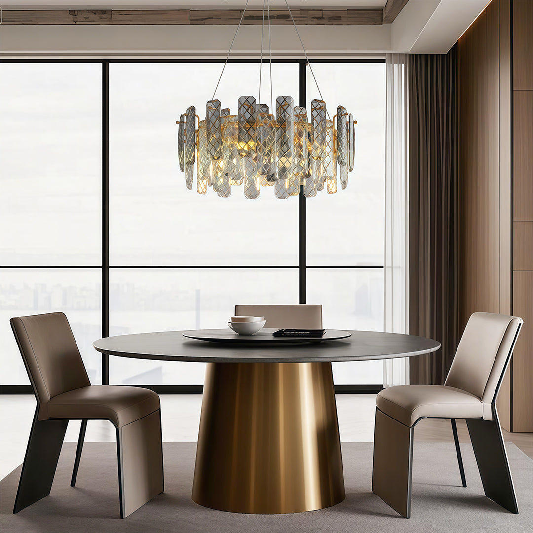 Contemporary Crystal Chandeliers Eye-Protecting Ceiling Light