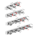 Chrome Bathroom Vanity Light Luxury Minimalist Aluminum Mirror Light