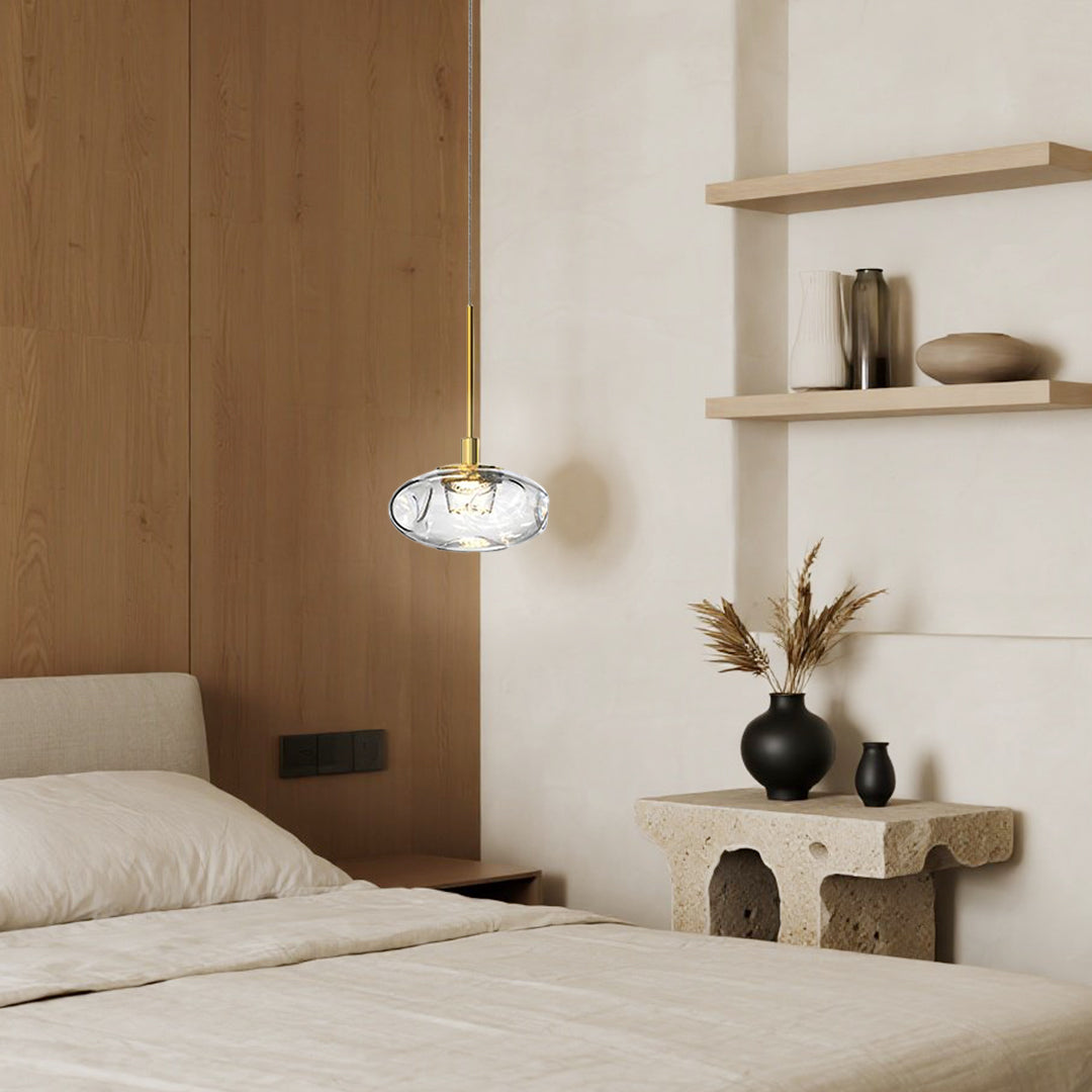 Small Glass Pendant Lights Italian Minimalist LED