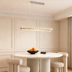 Chrome Pendant Lights Luxury Linear Crystal Ceiling Lights