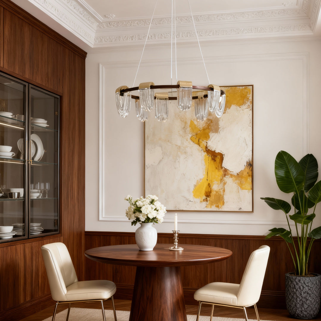 Circular Chandelier Modern Minimalist Metal Ceiling Light