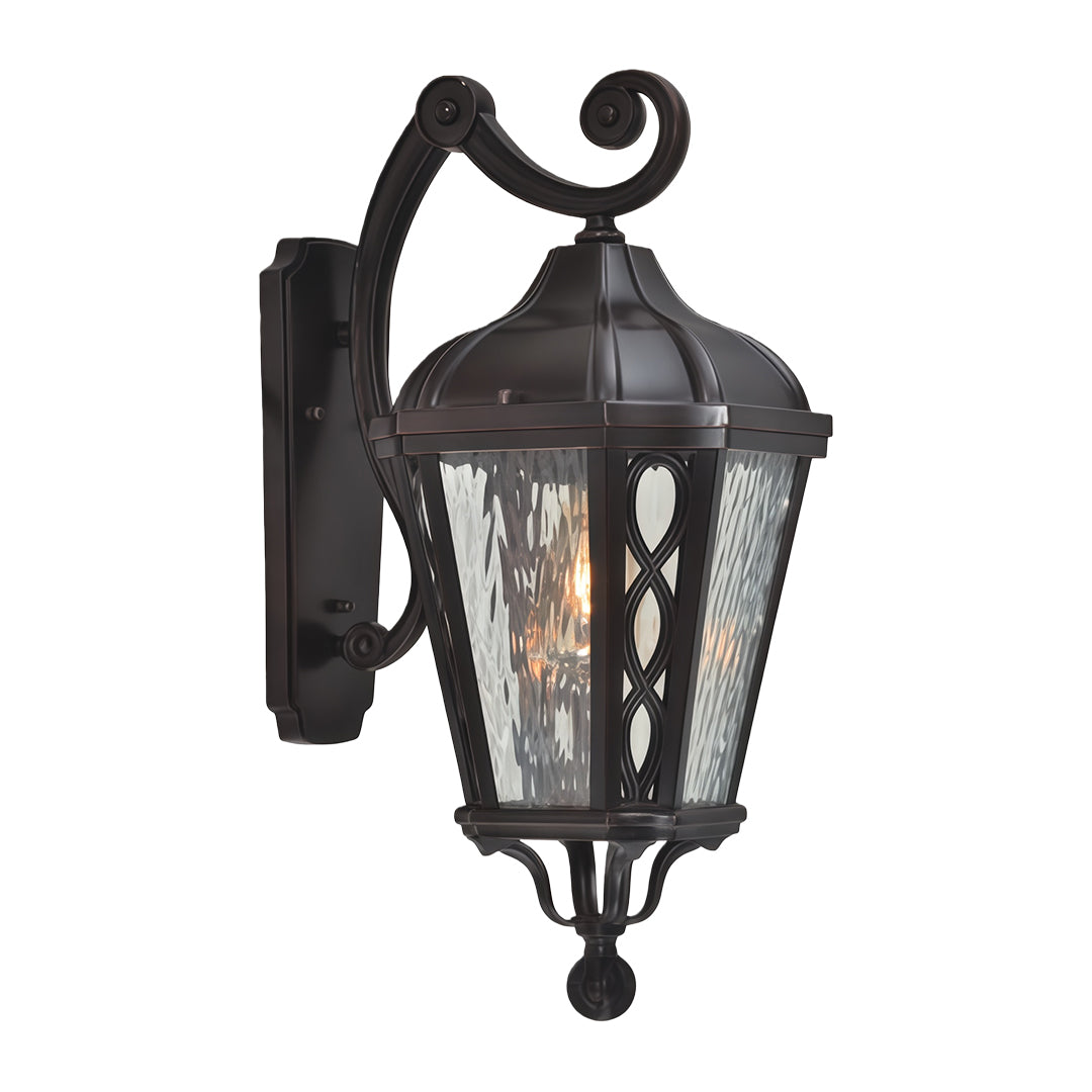 Vintage Outdoor Sconce Aluminum Rust-Proof Clear Glass Shade Lamp