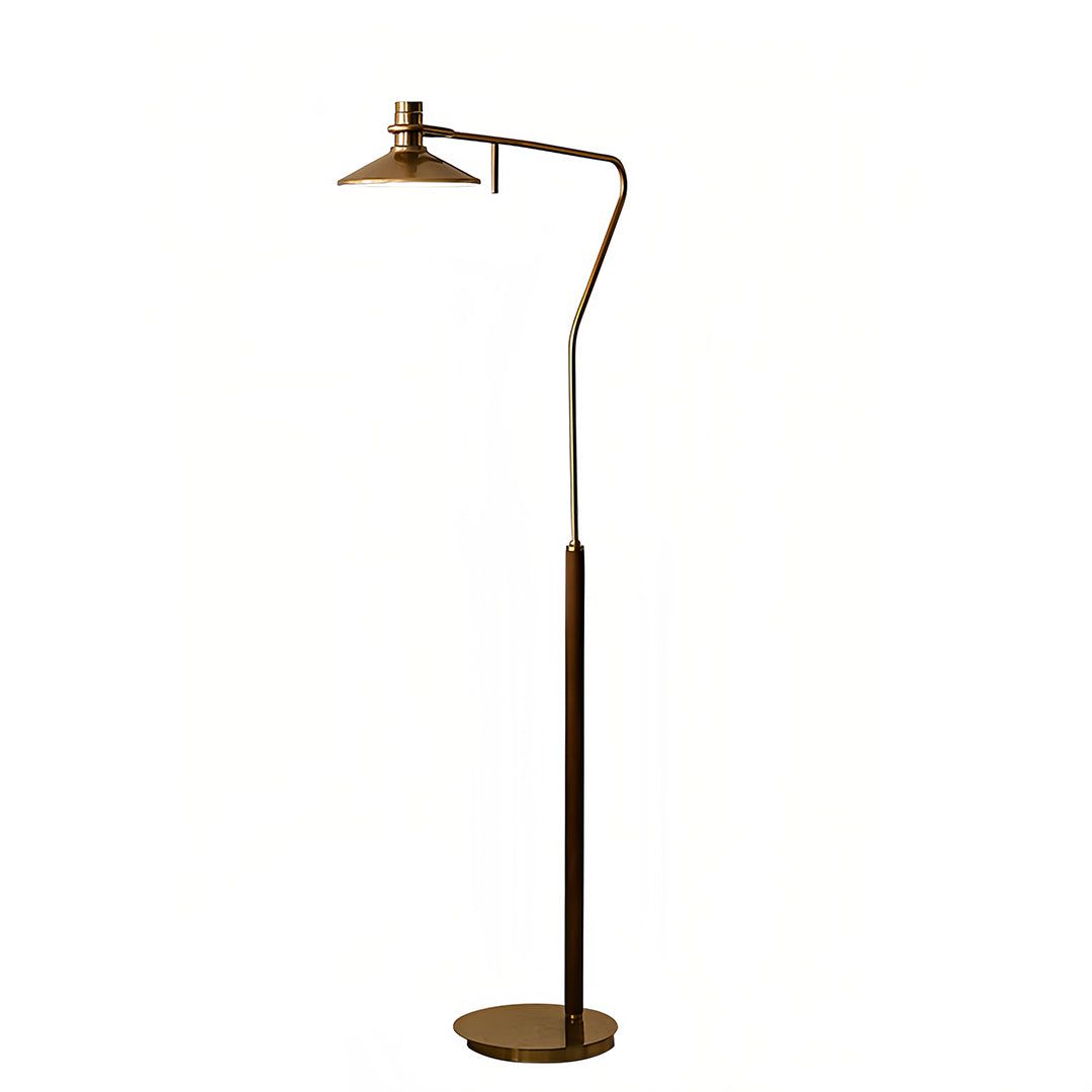 Vintage Gold Floor Lamp Adjustable Industrial Tall Mid-Century Lamp