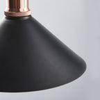 Black Outdoor Pendant Light Solar Waterproof LED Ceiling Light