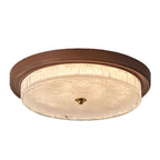 Flush Mount Dome Light American Vintage Ribbed Glass Ceiling Light