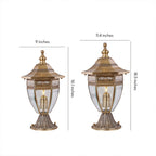Glass Pillar Light European Style Outdoor Waterproof Lamp