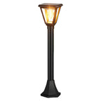 LED Post Cap Lights Outdoor Waterproof Black Plastic Light
