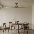 Remote Controlled Ceiling Fan Modern Style Large Wood Propeller Fan