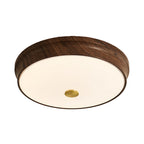 Vintage Art Deco Flush Mount Ceiling Light Full-Spectrum Walnut Light