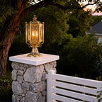 Vintage Pillar Lights European Copper Outdoor Waterproof Light