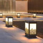 Modern Rectangular Landscape Lamp Sleek Stainless Steel Outdoor Lighting