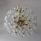 Crystal Flower Chandelier Flower Shaped Vintage Floral Ceiling Light