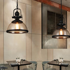Clear Glass Pendant Lighting Retro Industrial Ceiling Light