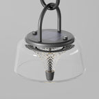 Clear Pendant Lights Solar-Powered LED Handle Hanging Light Fixtures