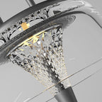 Clear Pendant Lights Solar-Powered LED Handle Hanging Light Fixtures