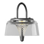 Clear Pendant Lights Solar-Powered LED Handle Hanging Light Fixtures