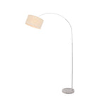 Marble Base and Shaded Adjustable Arc Floor Lamp