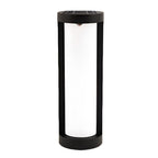 [Open-Box] Black Cylindrical LED Pathway Bollard Lights Solar and Wired Outdoor Lighting Solutions