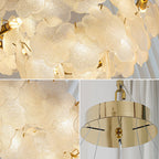 Artistic Glass Chandeliers French Flower Ceiling Lights