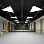Black Modern Chandeliers Creative LED Triangular Ceiling Light