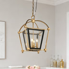 Gold Lantern Pendant Light Industrial Stylish Iron Ceiling Light