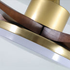 Ceiling Fan with Light Remote Control Wooden 3-Blade Lamp