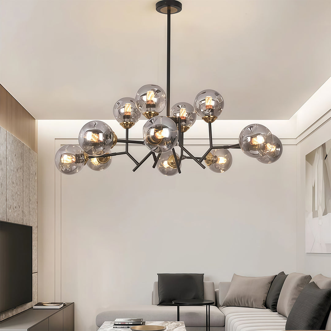 Glass Globe Chandeliers Nordic Atmospheric Luxury Retro Ceiling Light