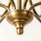 Gold Glass Chandelier Vintage Full Copper Glass Ceiling Light