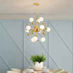 12 Light Sputnik Chandelier Nordic Style Gold Iron LED Ceiling Light
