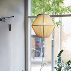 Japanese Style Pendant Lights Braided Hemp Rope Ceiling Light