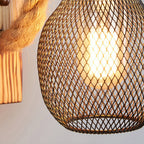 Rustic Wall Lights Iron Art Hemp Rope and Wood Art Lamp