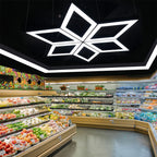 Modern Black Chandeliers Creative LED Multi-diamond Ceiling Light