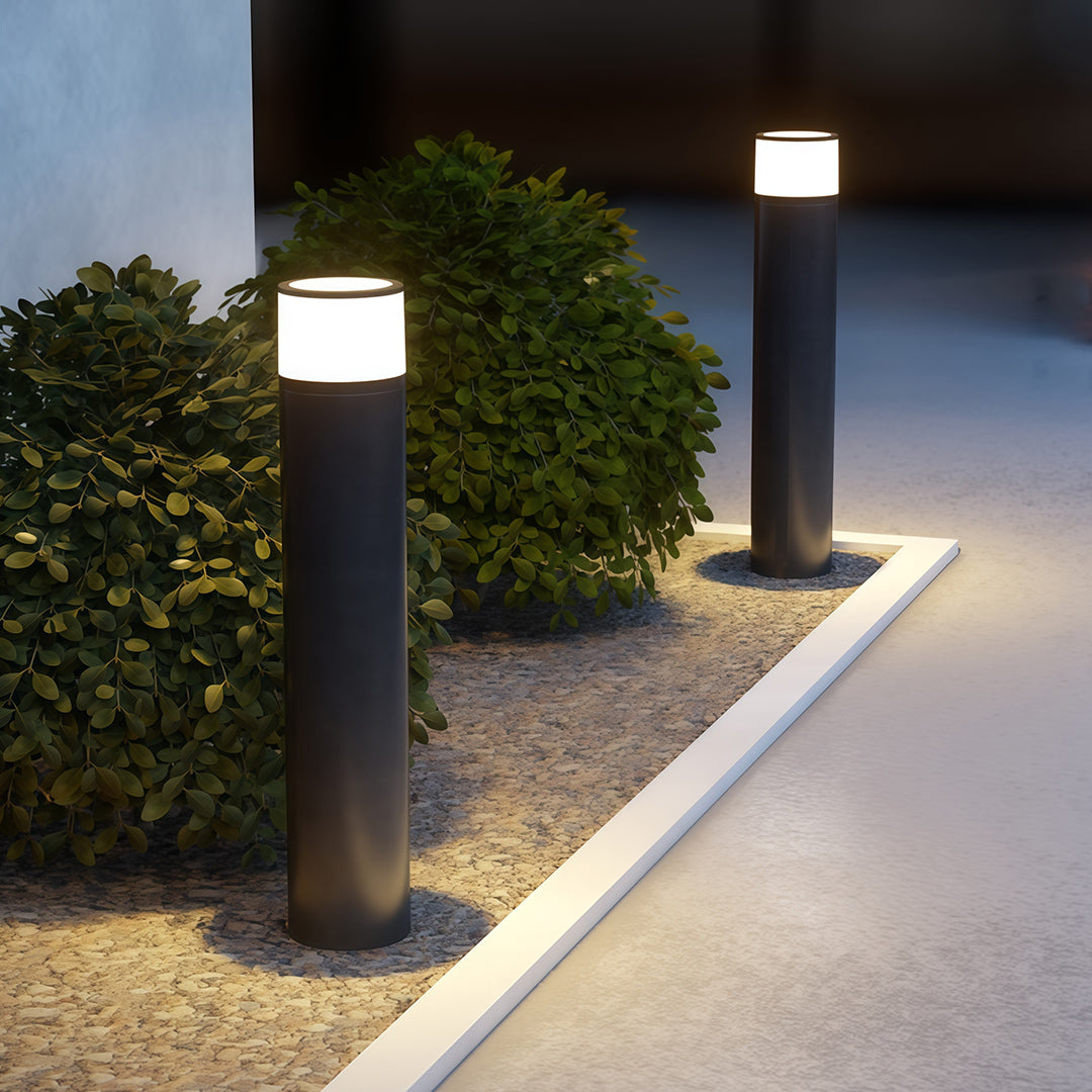 Outdoor Path Light Sleek Ambient Garden Bollard Lamps
