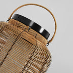Outdoor Rattan Lanterns Portable LED Waterproof Solar Light