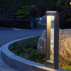 Pathway Bollard Lights Minimalist Black Square Outdoor Light