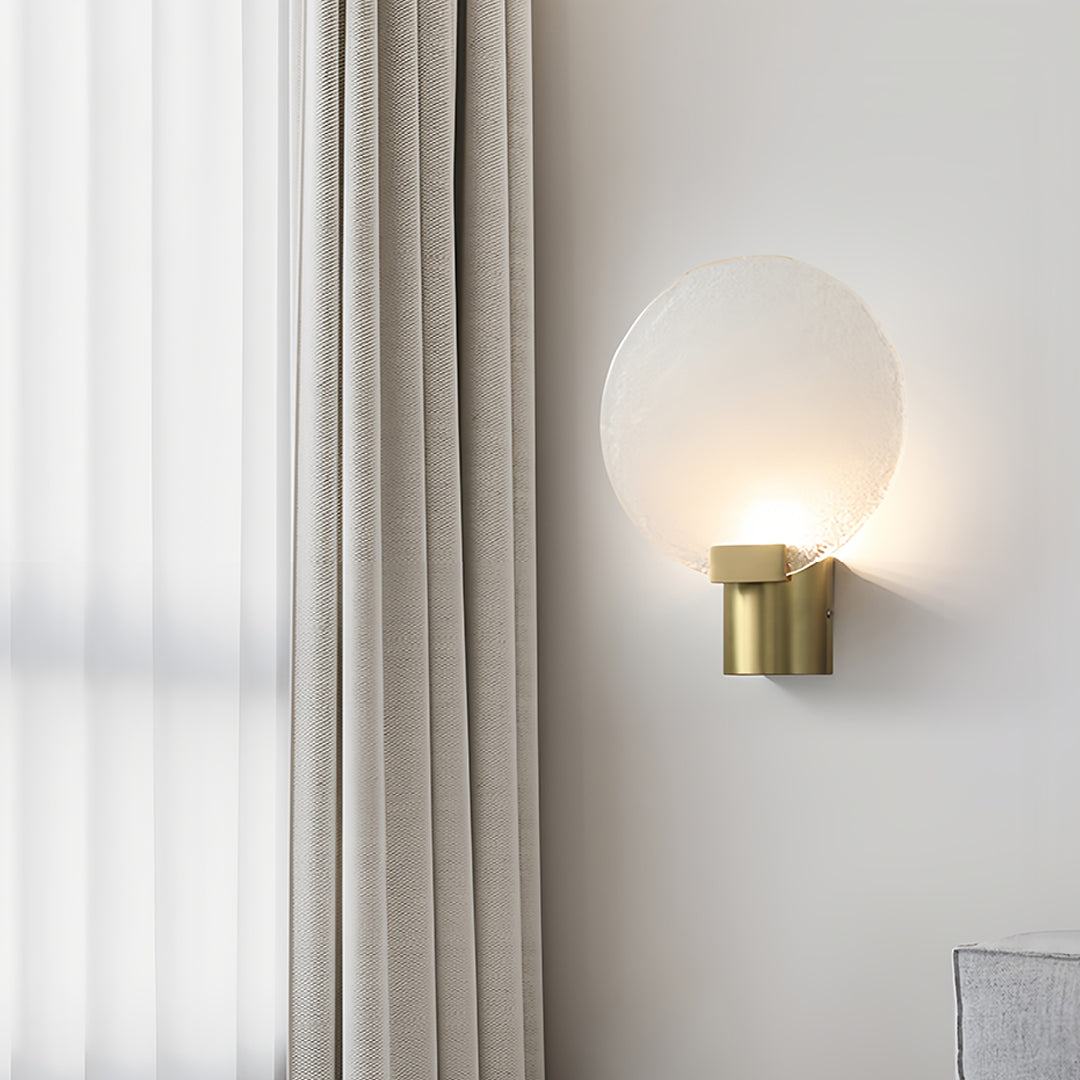 Round Wall Light Lightweight Luxury Glass Wall Lamp
