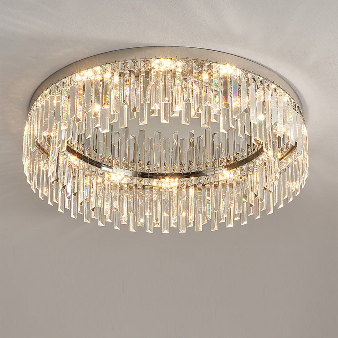 Crystal Flush Mount Ceiling Light Minimalist Round Ceiling Light