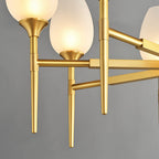 Glass Modern Chandelier Luxury Brass Minimalist Ceiling Light