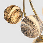 Gold Semi Flush Ceiling Light Minimalist Planet Art Creative Light