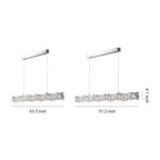 Silver Pendant Light Crystal Design Contemporary Chic Ceiling Light