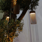 Black Outdoor Pendant Lantern Minimalist Waterproof Portable Light