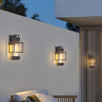 Waterproof Iron Art Black Outdoor Sconces Vintage Style