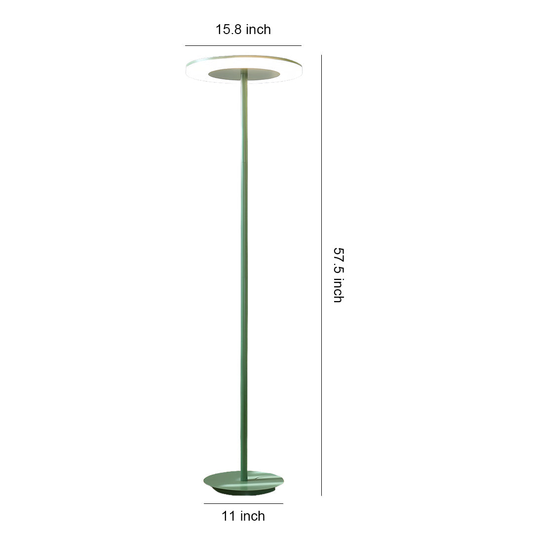 Colored Floor Lamp Modern Macaron Round Head Dimmable Standing Lamp