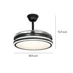Black Ceiling Fan with Lights Remote Control Stylish All-Copper Lamp