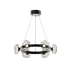 LED Dome Glass Ring Chandeliers Nordic Modern Ceiling Light