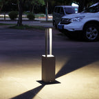 Cutout LED Landscape Bollard Lights Minimalist Garden Pole