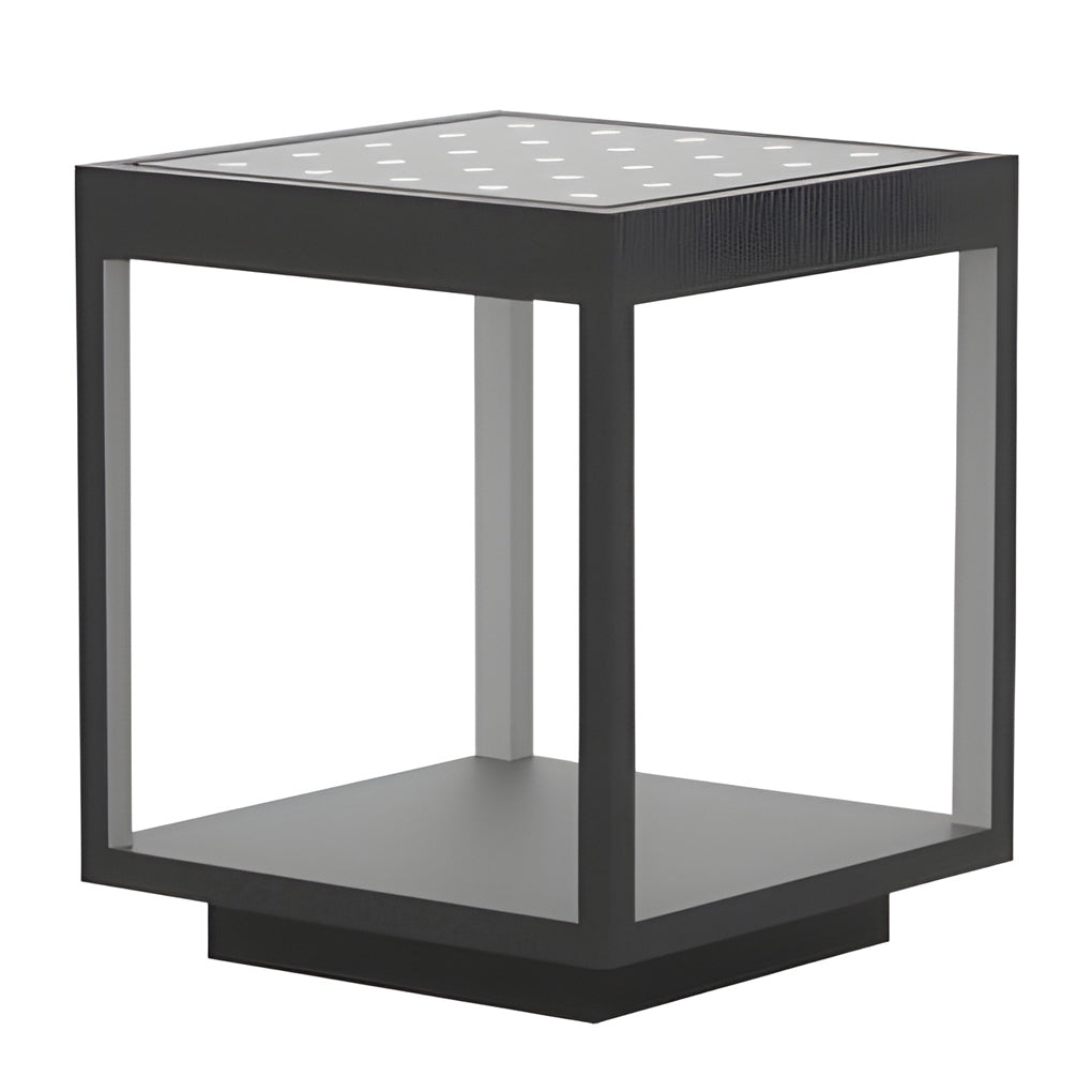 Concrete Pillar Lights Modern Open-Frame Square LED Light